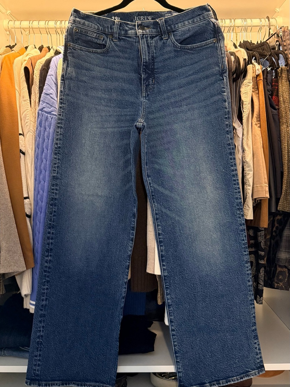 J. Crew Women's Straight-Leg Jeans in medium Wash 29L